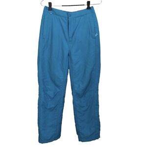 EDDIE BAUER KIDS Youth Teal Blue SNOW PANTS Ski sz L 12 girls boys insulated